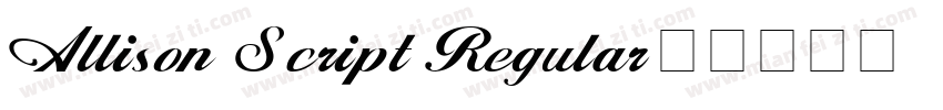 Allison Script Regular字体转换
